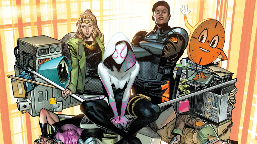 spider-gwen-leads-a-team-of-mcu-fan-favorite-characters-including-sylvie,-b-15,-captain-carter,-ob,-mobius,-and-more-in-new-tva-comic